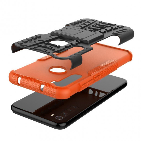 Чехол Hybrid Armor для Xiaomi Redmi Note 8T (черный + оранжевый) Чехол Hybrid Armor для Xiaomi Redmi Note 8T (черный + оранжевый)