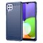 Чехол-накладка Carbon Fibre для Samsung Galaxy A22 (темно-синий)