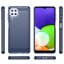 Чехол-накладка Carbon Fibre для Samsung Galaxy A22 (темно-синий)
