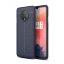 Чехол-накладка Litchi Grain для OnePlus 7T (темно-синий)