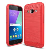 Чехол-накладка Carbon Fibre для Samsung Galaxy J1 mini Prime (красный) Чехол-накладка Carbon Fibre для Samsung Galaxy J1 mini Prime (красный)