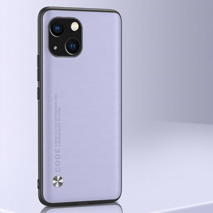 Чехол из искусственной кожи для iPhone 13 (светло-фиолетовый)