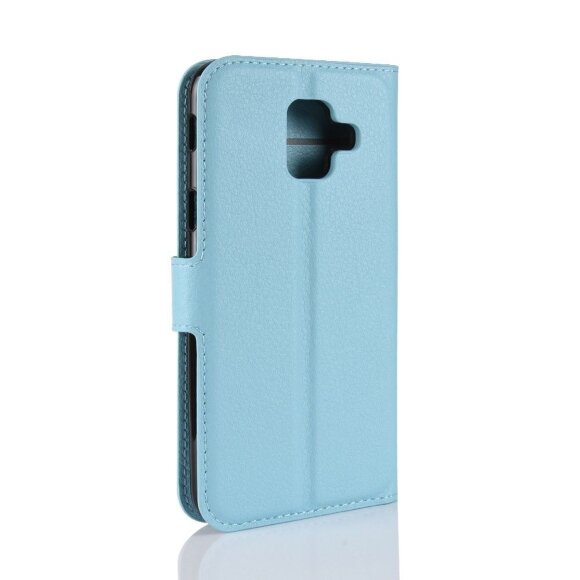 Чехол с визитницей для Samsung Galaxy A6 (голубой) Чехол с визитницей для Samsung Galaxy A6 (голубой)