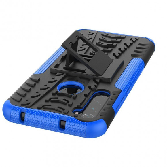 Чехол Hybrid Armor для Xiaomi Redmi Note 8T (черный + голубой)