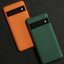 Кожаный чехол Cowhide для Google Pixel 6a (оранжевый)