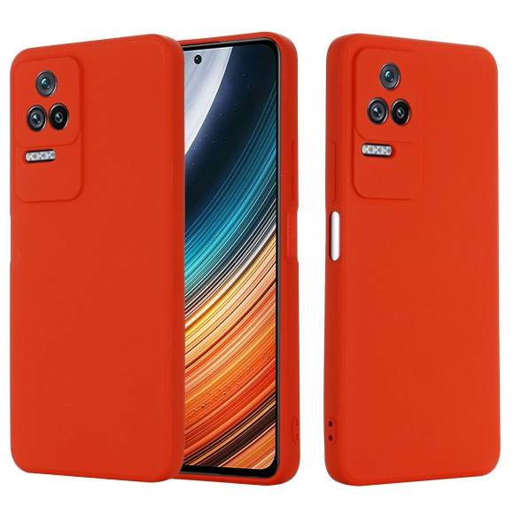 Силиконовый чехол Mobile Shell для Poco F4 (красный)