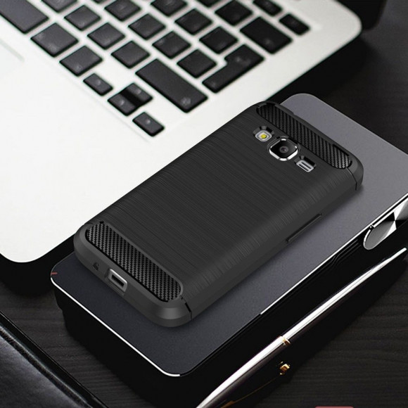 Чехол-накладка Carbon Fibre для Samsung Galaxy J1 mini Prime (темно-синий) Чехол-накладка Carbon Fibre для Samsung Galaxy J1 mini Prime (темно-синий)