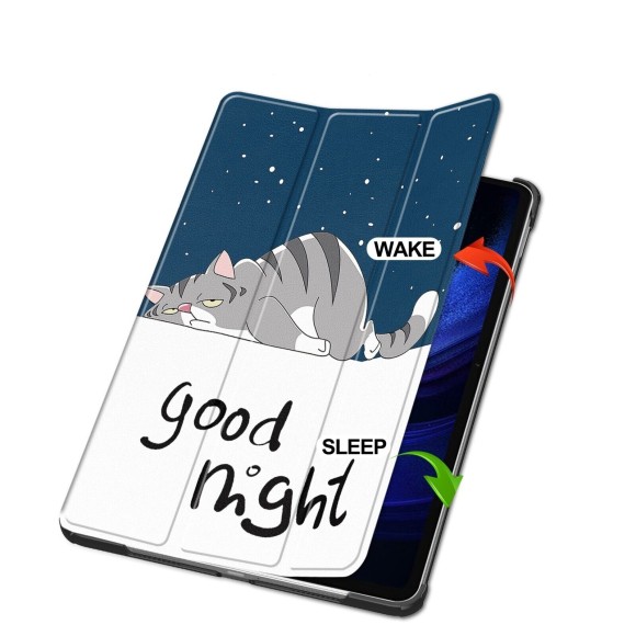 Чехол Smart Case для Xiaomi Pad 6, Xiaomi Pad 6 Pro (Lazy Cat) Чехол Smart Case для Xiaomi Pad 6, Xiaomi Pad 6 Pro (Lazy Cat)