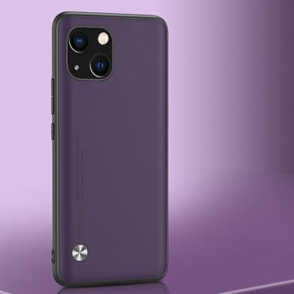Чехол из искусственной кожи для iPhone 13 (темно-фиолетовый)