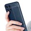 Чехол-накладка Litchi Grain для Samsung Galaxy A22 (темно-синий)
