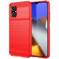 Чехол-накладка Carbon Fibre для Xiaomi Poco M4 5G Global (красный) Чехол-накладка Carbon Fibre для Xiaomi Poco M4 5G Global (красный)