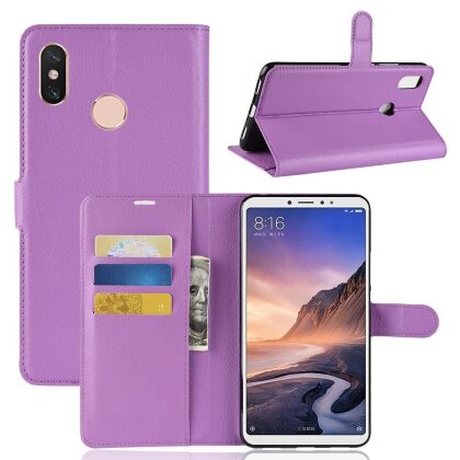 Чехол с визитницей для Xiaomi Mi Max 3 (фиолетовый)