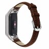 Кожаный ремешок Crocodile Texture для Xiaomi Smart Band 7 (коричневый)