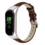 Кожаный ремешок Crocodile Texture для Xiaomi Smart Band 7 (коричневый)