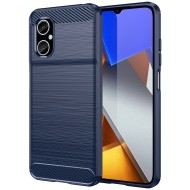 Чехол-накладка Carbon Fibre для Xiaomi Poco M4 5G Global (темно-синий)