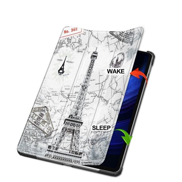 Чехол Smart Case для Xiaomi Pad 6, Xiaomi Pad 6 Pro (Retro Eiffel Tower)