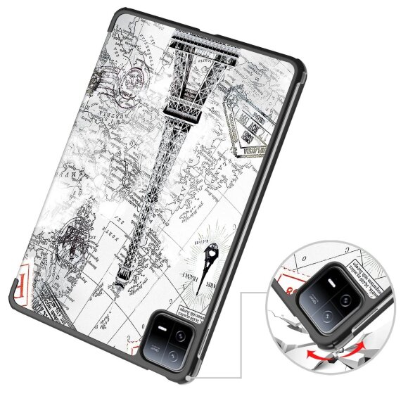 Чехол Smart Case для Xiaomi Pad 6, Xiaomi Pad 6 Pro (Retro Eiffel Tower)