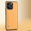 Чехол из искусственной кожи для iPhone 13 Pro (желтый)