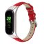 Кожаный ремешок Crocodile Texture для Xiaomi Smart Band 7 (красный)