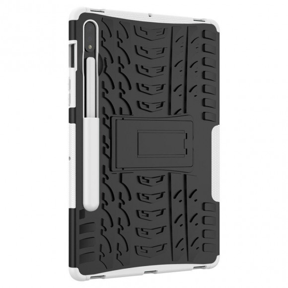 Чехол Hybrid Armor для Samsung Galaxy Tab S7+ (Plus) SM-T970 / SM-T975 и Galaxy Tab S8+ (Plus) SM-X800 / SM-X806 (черный + белый)
