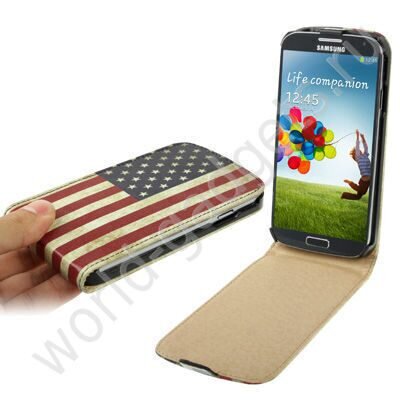 Вертикальный чехол Retro USA Flag для Samsung Galaxy S4