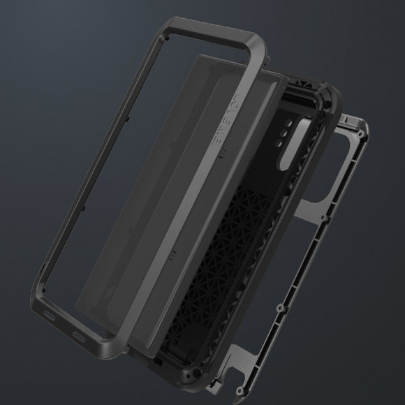 Гибридный чехол LOVE MEI для Samsung Galaxy Note 10+ (Plus) (черный) Гибридный чехол LOVE MEI для Samsung Galaxy Note 10+ (Plus) (черный)