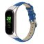 Кожаный ремешок Crocodile Texture для Xiaomi Smart Band 7 (синий)