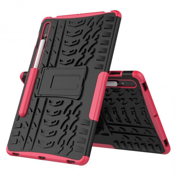 Чехол Hybrid Armor для Samsung Galaxy Tab S7+ (Plus) SM-T970 / SM-T975 и Galaxy Tab S8+ (Plus) SM-X800 / SM-X806 (черный + розовый) Чехол Hybrid Armor для Samsung Galaxy Tab S7+ (Plus) SM-T970 / SM-T975 и Galaxy Tab S8+ (Plus) SM-X800 / SM-X806 (черный + розовый)