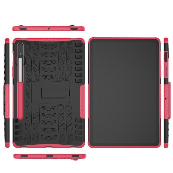 Чехол Hybrid Armor для Samsung Galaxy Tab S7+ (Plus) SM-T970 / SM-T975 и Galaxy Tab S8+ (Plus) SM-X800 / SM-X806 (черный + розовый) Чехол Hybrid Armor для Samsung Galaxy Tab S7+ (Plus) SM-T970 / SM-T975 и Galaxy Tab S8+ (Plus) SM-X800 / SM-X806 (черный + розовый)