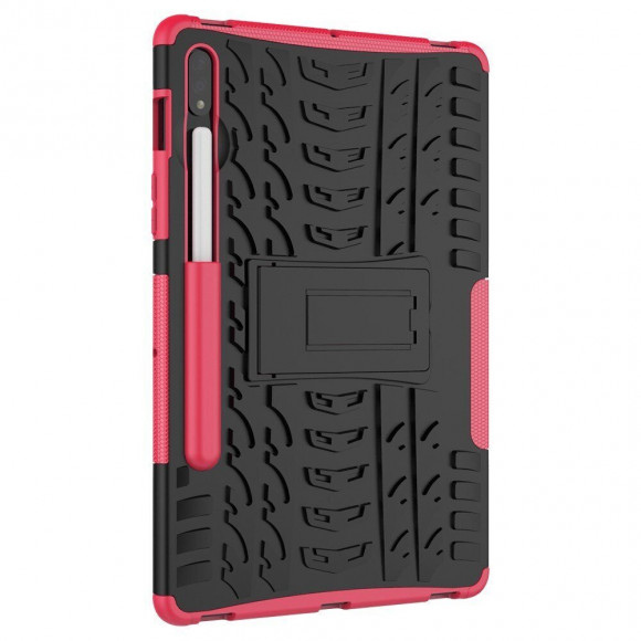 Чехол Hybrid Armor для Samsung Galaxy Tab S7+ (Plus) SM-T970 / SM-T975 и Galaxy Tab S8+ (Plus) SM-X800 / SM-X806 (черный + розовый) Чехол Hybrid Armor для Samsung Galaxy Tab S7+ (Plus) SM-T970 / SM-T975 и Galaxy Tab S8+ (Plus) SM-X800 / SM-X806 (черный + розовый)