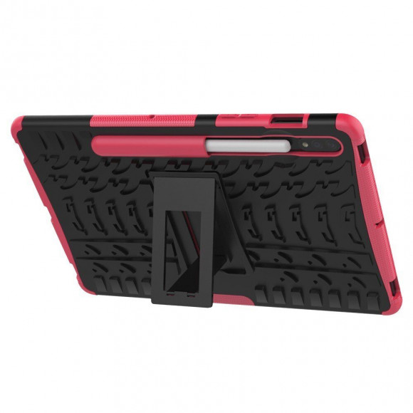 Чехол Hybrid Armor для Samsung Galaxy Tab S7+ (Plus) SM-T970 / SM-T975 и Galaxy Tab S8+ (Plus) SM-X800 / SM-X806 (черный + розовый) Чехол Hybrid Armor для Samsung Galaxy Tab S7+ (Plus) SM-T970 / SM-T975 и Galaxy Tab S8+ (Plus) SM-X800 / SM-X806 (черный + розовый)