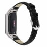 Кожаный ремешок Crocodile Texture для Xiaomi Smart Band 7 (черный)