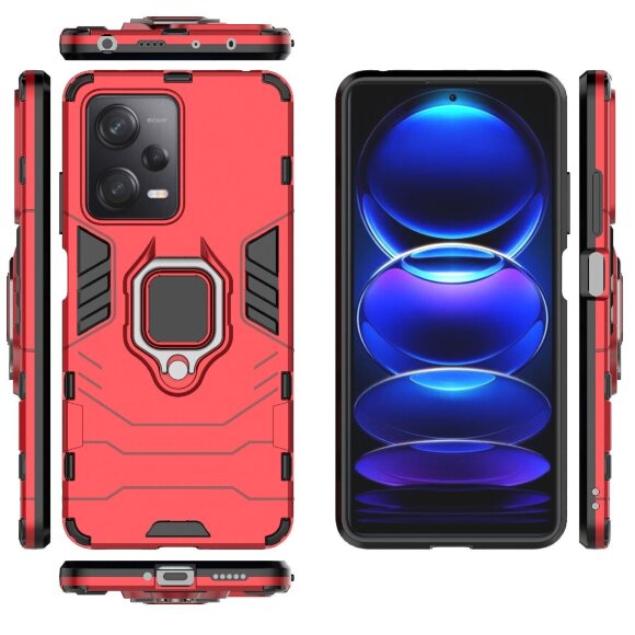 Чехол Armor Ring Holder для Xiaomi Redmi Note 12 Pro (красный)