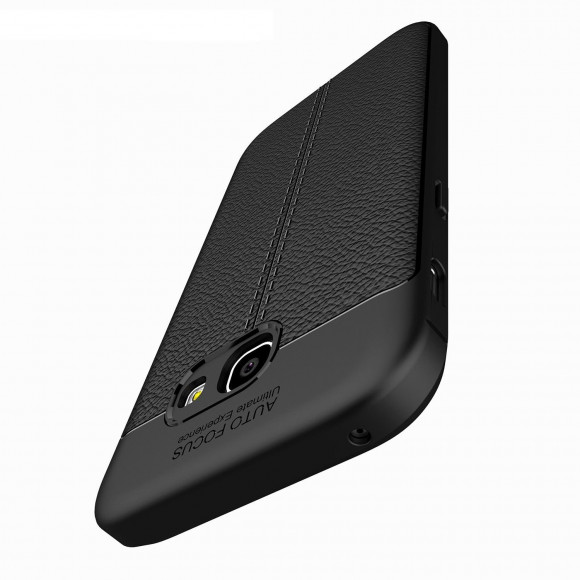 Чехол-накладка Litchi Grain для Samsung Galaxy A7 (2017) SM-A720F (черный)