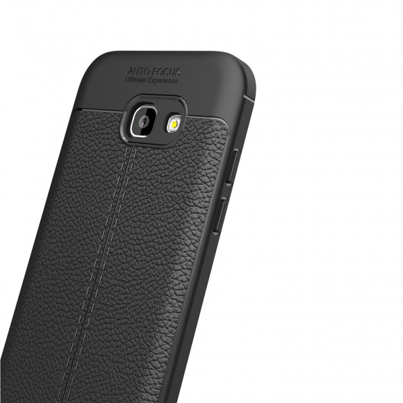 Чехол-накладка Litchi Grain для Samsung Galaxy A7 (2017) SM-A720F (черный)