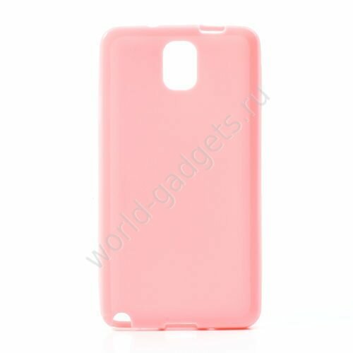 Мягкий пластиковый чехол для Samsung Galaxy Note 3 / N9000 (розовый)
