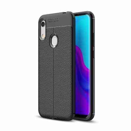 Чехол-накладка Litchi Grain для Huawei Y6 (2019) / Honor 8A / Honor 8A Pro / Honor 8A Prime (черный)
