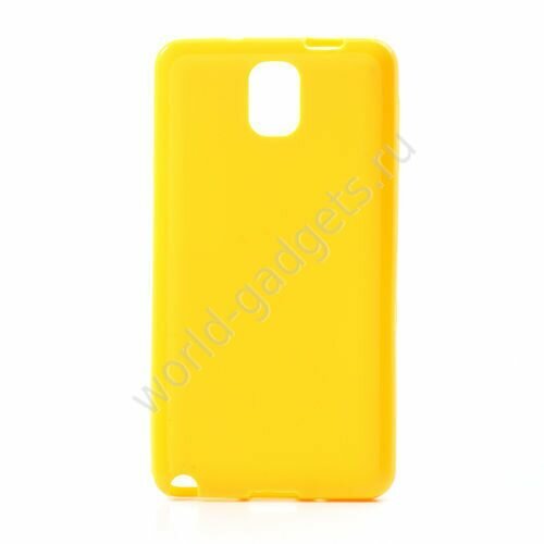 Мягкий пластиковый чехол для Samsung Galaxy Note 3 / N9000 (желтый)