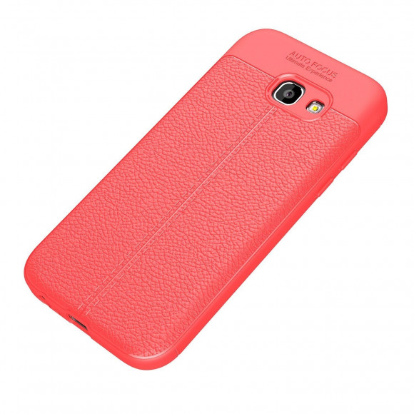 Чехол-накладка Litchi Grain для Samsung Galaxy A7 (2017) SM-A720F (красный)