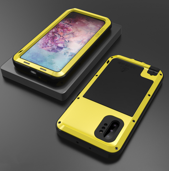 Гибридный чехол LOVE MEI для Samsung Galaxy Note 10+ (Plus) (желтый) Гибридный чехол LOVE MEI для Samsung Galaxy Note 10+ (Plus) (желтый)