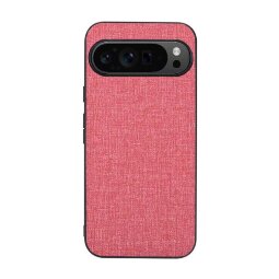 Чехол с тканевой текстурой для Google Pixel 9, Pixel 9 Pro (розовый)