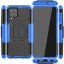 Чехол Hybrid Armor для Samsung Galaxy A22 (черный + голубой)
