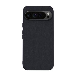 Чехол с тканевой текстурой для Google Pixel 9, Pixel 9 Pro (черный)