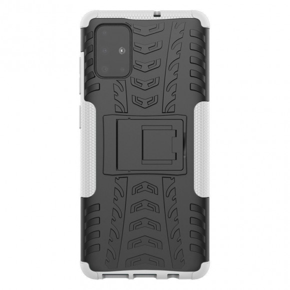 Чехол Hybrid Armor для Samsung Galaxy A71 (черный + белый)