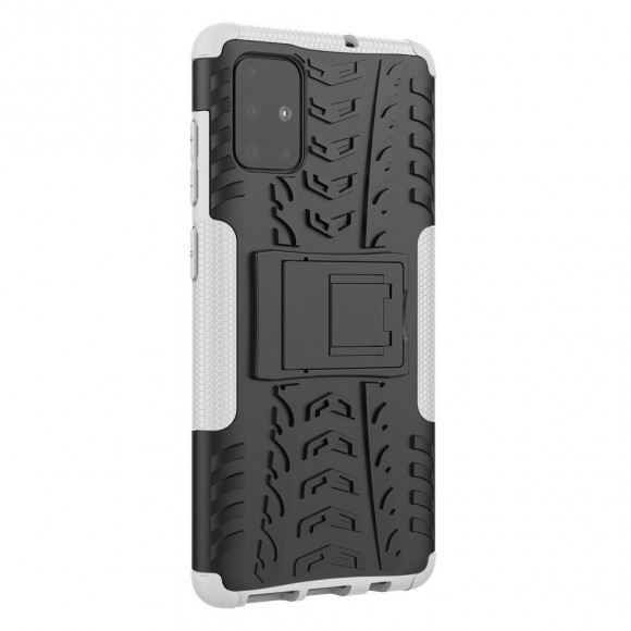 Чехол Hybrid Armor для Samsung Galaxy A71 (черный + белый)