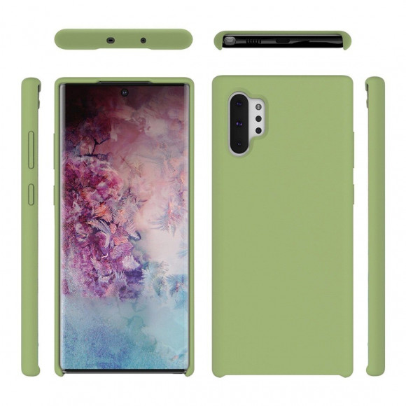 Силиконовый чехол Mobile Shell для Samsung Galaxy Note 10+ (Plus) (темно-зеленый) Силиконовый чехол Mobile Shell для Samsung Galaxy Note 10+ (Plus) (темно-зеленый)