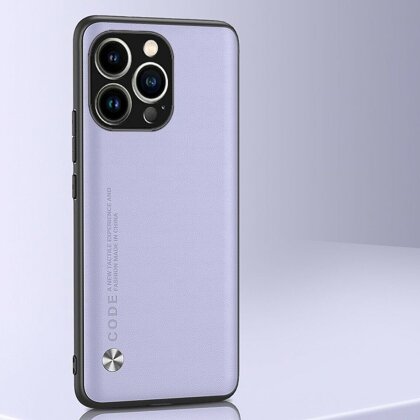 Чехол из искусственной кожи для iPhone 13 Pro Max (светло-фиолетовый)