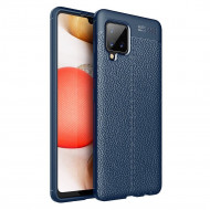 Чехол-накладка Litchi Grain для Samsung Galaxy A42 (темно-синий) Чехол-накладка Litchi Grain для Samsung Galaxy A42 (темно-синий)