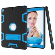 Гибридный TPU чехол для Apple iPad Pro 10.5 / iPad Air (2019) (черный + голубой) Гибридный TPU чехол для Apple iPad Pro 10.5 / iPad Air (2019) (черный + голубой)