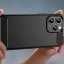 Чехол-накладка Carbon Fibre для iPhone 14 Pro (черный)